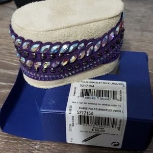 Swarovski purple crystal  wrap bracelet never worn